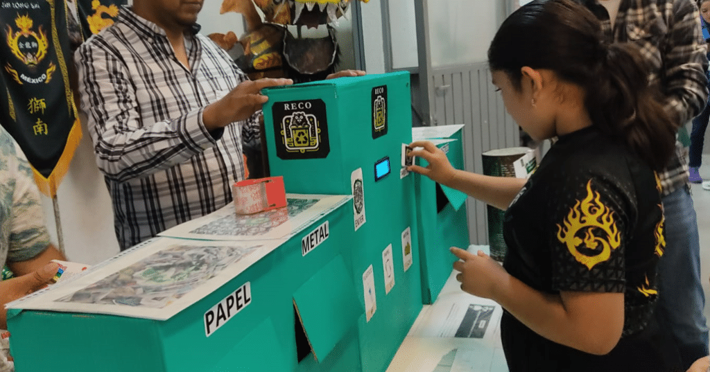 Participants testing a Prototype Garbage Separator-Collector Machine